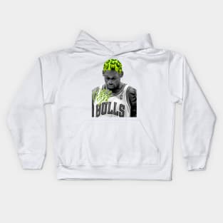 Dennis Rodman Green Hair Worm Kids Hoodie